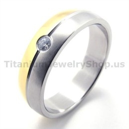 Titanium Ring Met Diamant