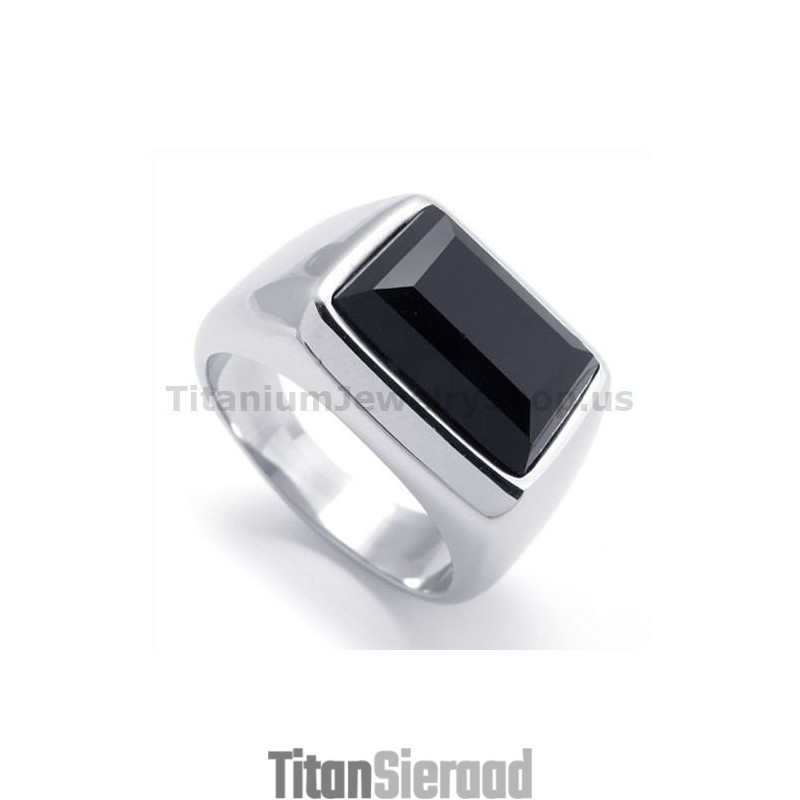 Titanium Ring Met Zirkoon Titanium Ring Met Zirkoon