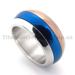 Driekleurige Titanium Ring