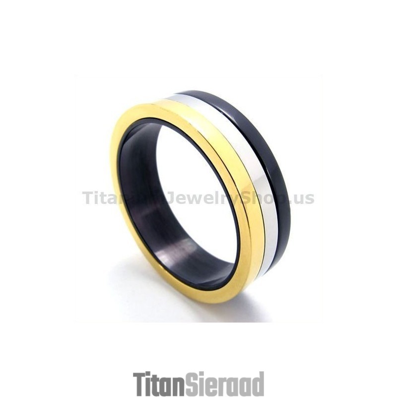 Driekleurige Titanium Ring Driekleurige Titanium Ring