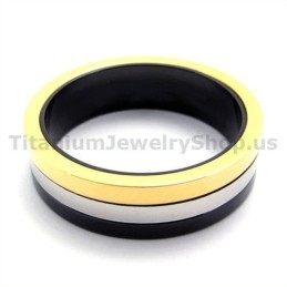 Driekleurige Titanium Ring