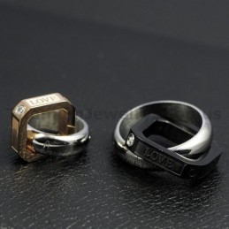 Titanium Hangers Met Diamanten Voor Geliefden Valentijnsdag Cadeau - Gratis Kettingen