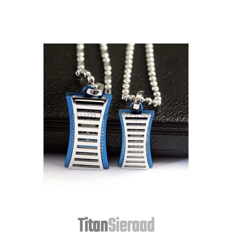 Titanium Hangers Voor Geliefden Valentijnsdag Cadeau - Gratis Kettingen