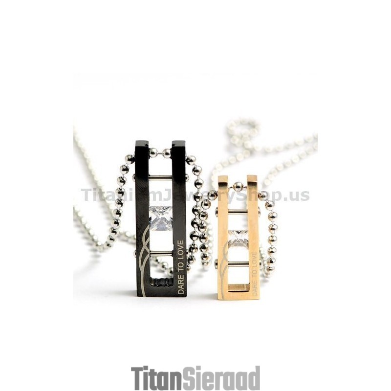 Durf Te Houden Van Geliefden Titanium Hangers Met Diamanten Valentijnsdagcadeaus - Gratis Kettingen Durf Te Houden Van Geliefden Titanium Hangers Met Diamanten Valentijnsdagcadeaus - Gratis Kettingen