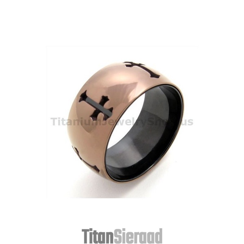 Klassieke Kruis Titanium Ring Klassieke Kruis Titanium Ring