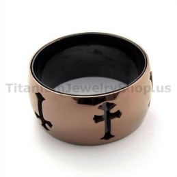 Klassieke Kruis Titanium Ring