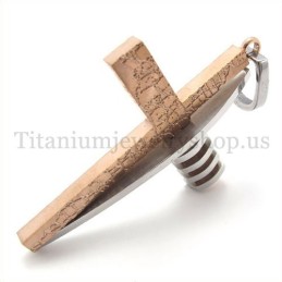 Koffiegouden Asymmetrische Vorm Mode Heren Titanium Kruis Hanger