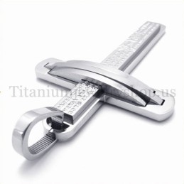 Zilveren Tweelaags Mode Titanium Kruis Hanger