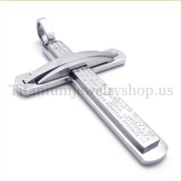 Zilveren Tweelaags Mode Titanium Kruis Hanger