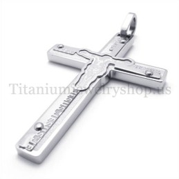 Gesneden Jezus Titanium Kruis Hanger