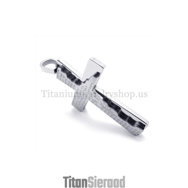 Bijbel Twee Lagen Mode Titanium Kruis Hanger Bijbel Twee Lagen Mode Titanium Kruis Hanger