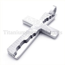 Bijbel Twee Lagen Mode Titanium Kruis Hanger