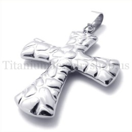 Mode Met Geplaveide Titanium Kruishanger