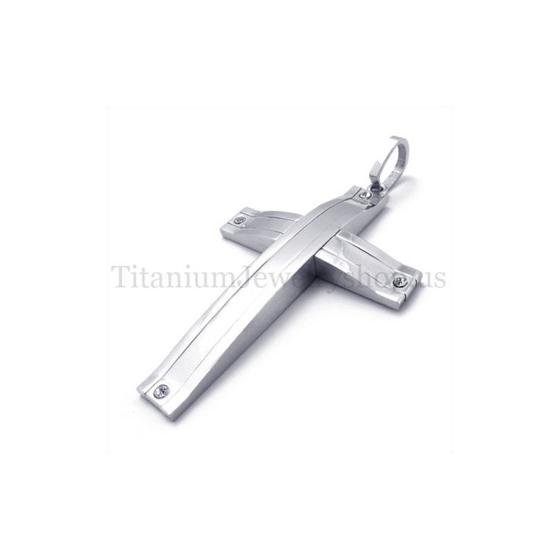 Zilveren Super Succinct Fashion Titanium Kruis Hanger