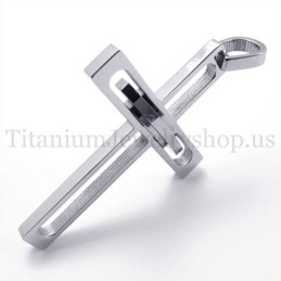 Zilveren Edele Man Mode Titanium Kruis Hanger