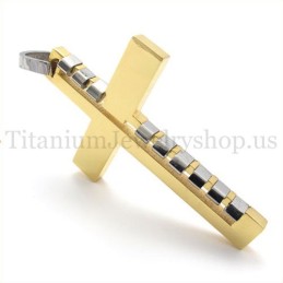 Gouden Fashion Bump Titanium Kruis Hanger