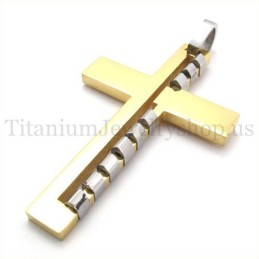 Gouden Fashion Bump Titanium Kruis Hanger