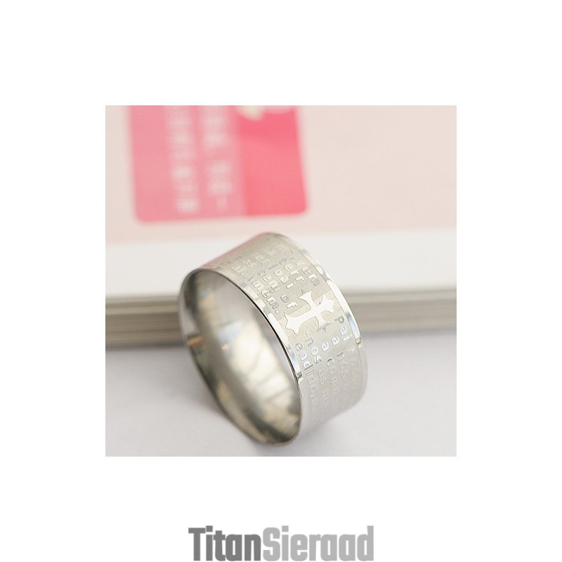 Bijbelman Titanium Ring Kruis Bijbelman Titanium Ring Kruis
