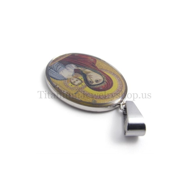Madonna En Jezus Serie Puur Titanium Hanger Madonna En Jezus Serie Puur Titanium Hanger
