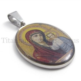 Madonna En Jezus Serie Puur Titanium Hanger