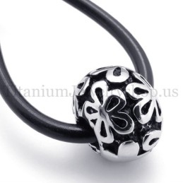Zilveren Bloemen Gelukskraal Titanium Hanger