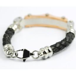 Wandkaart Titanium Leren Armband