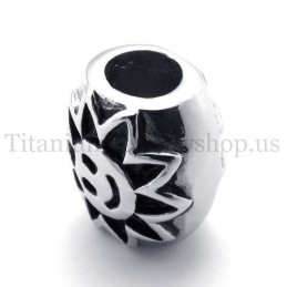Ellipsvormige Titanium Hanger Met Zonnebloemvormige Gelukskraal