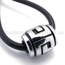 Ellipsoïde Eenvoudige Grafische Gelukskraal Titanium Hanger