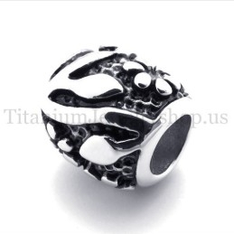 Ellipsvormige Titanium Hanger Met Gelukskralen En Bloemen