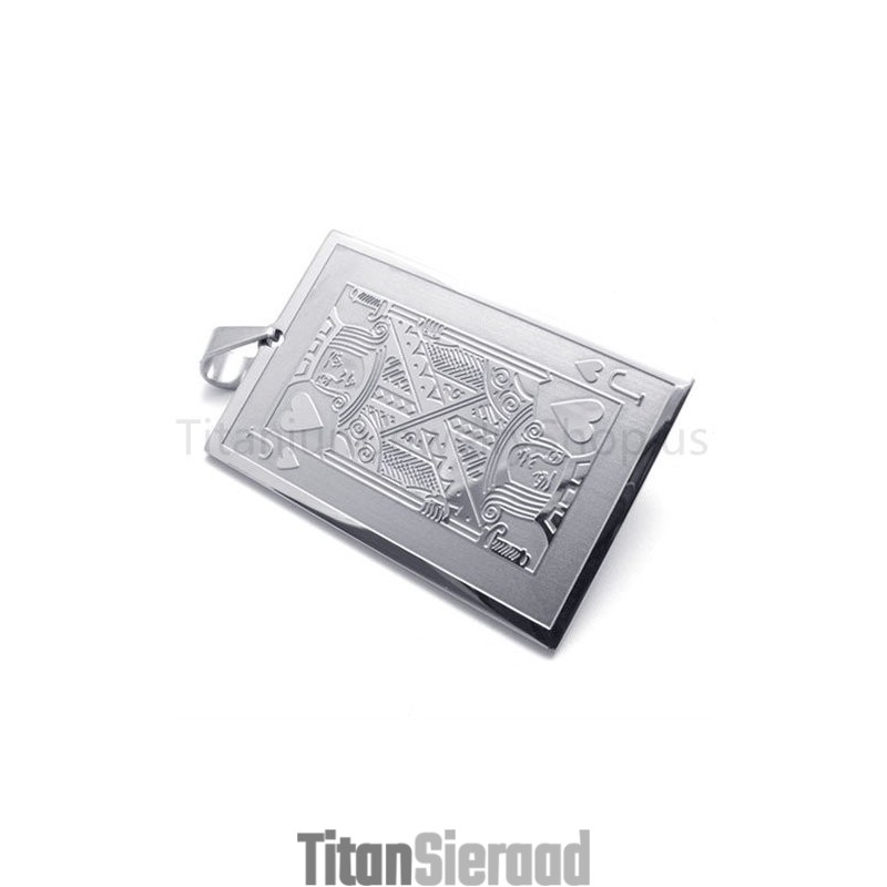 Nieuwe Zilveren Speelkaart-Titanium Hanger (J) Nieuwe Zilveren Speelkaart-Titanium Hanger (J)
