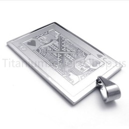 Nieuwe Zilveren Speelkaart-Titanium Hanger (J)