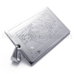 Nieuwe Zilveren Speelkaart-Titanium Hanger (Q)
