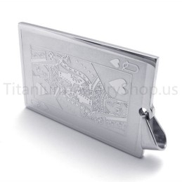 Nieuwe Zilveren Speelkaart-Titanium Hanger (Q)