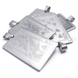 Nieuwe Zilveren Speelkaarten Titanium Hangers