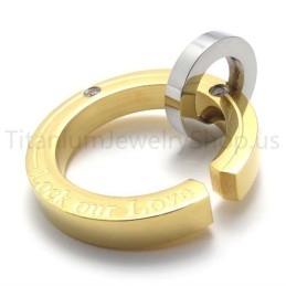 Nieuwe Breukring Gouden Titanium Hanger