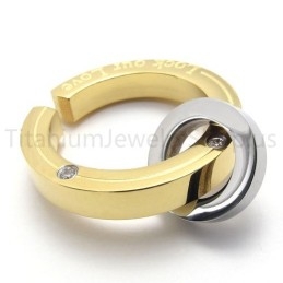 Nieuwe Breukring Gouden Titanium Hanger