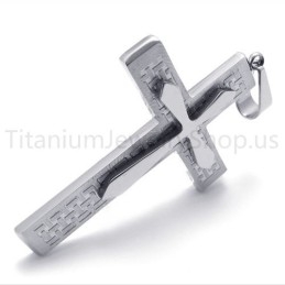 Nieuwe Tweelaagse Zilveren Kruistitanium Hanger