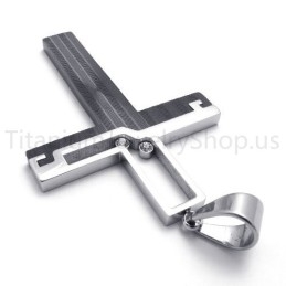 Nieuwe Zwarte Uitgeholde Kruis Titanium Hanger