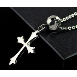 Herenhangers En Ketting Van Puur Titanium Met Kruis 02