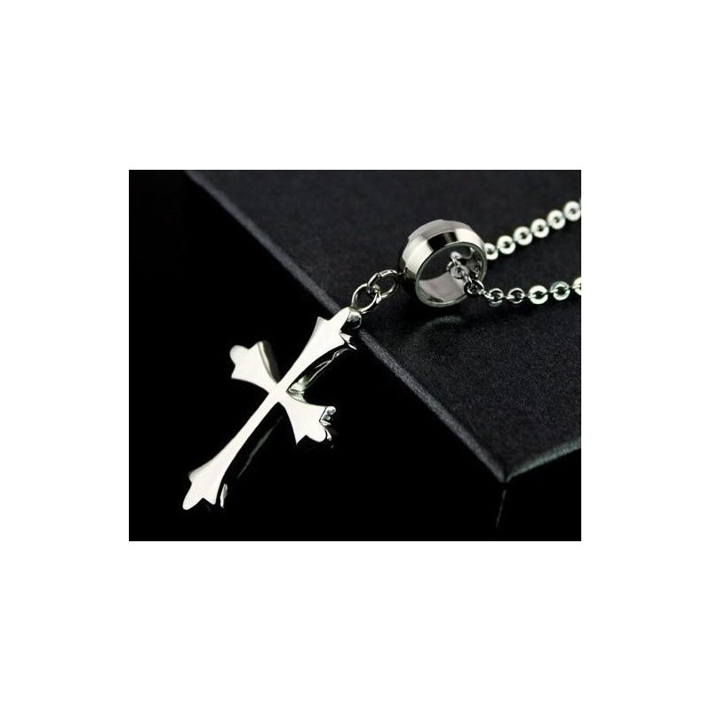 Herenhangers En Ketting Van Puur Titanium Met Kruis 02 Herenhangers En Ketting Van Puur Titanium Met Kruis 02