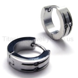 Zilveren Titanium Lus Oorbellen