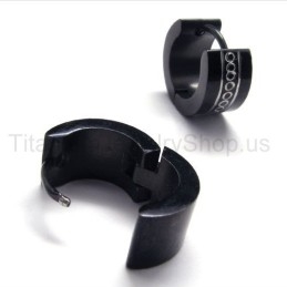 Zwarte Titanium Lus Oorbellen