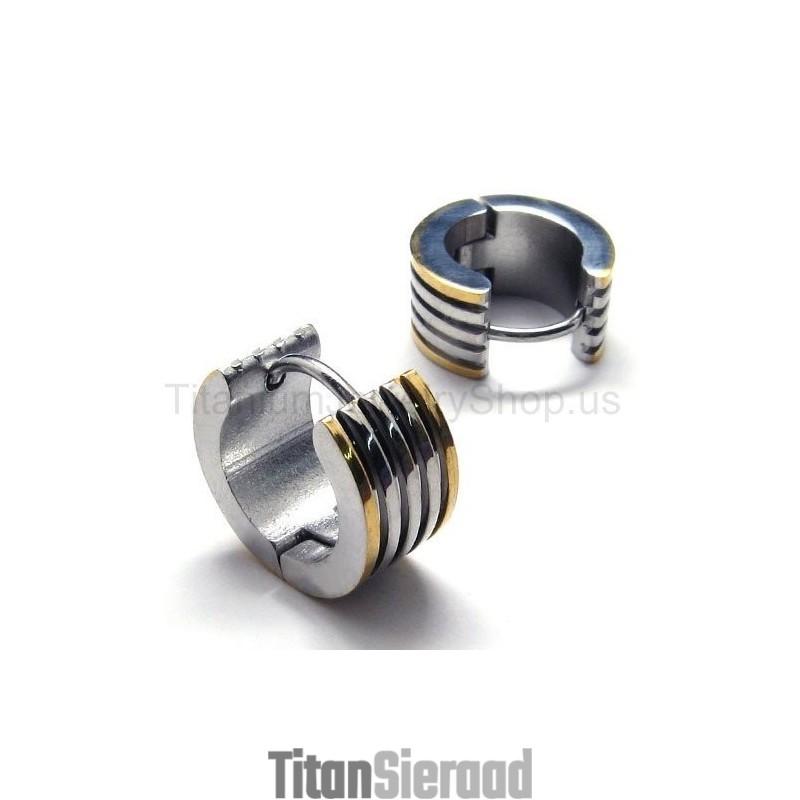 Titanium Groove Loop Oorbellen Titanium Groove Loop Oorbellen