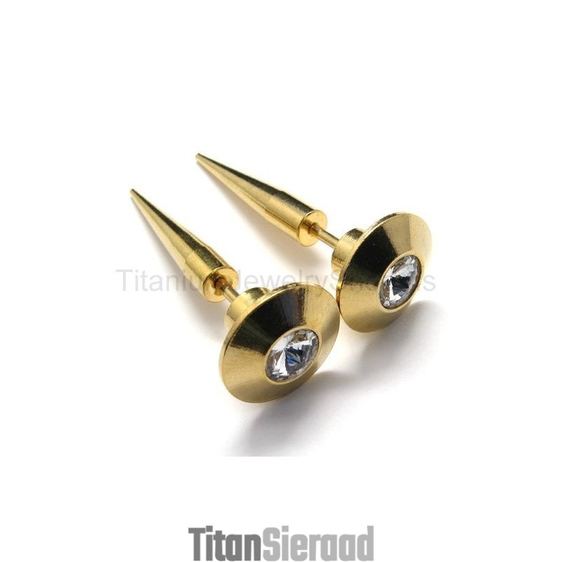 Gouden Hobnail Titanium Oorbellen Gouden Hobnail Titanium Oorbellen