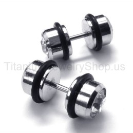 Titanium Barbell Oorbellen