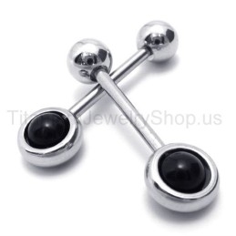Zilveren Magic Stick Titanium Oorbellen