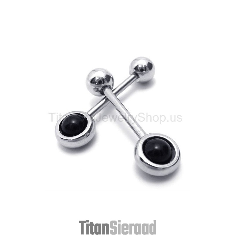Zilveren Magic Stick Titanium Oorbellen