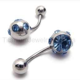 Zilveren Slanke Titanium Blauwe Diamant Oorbellen