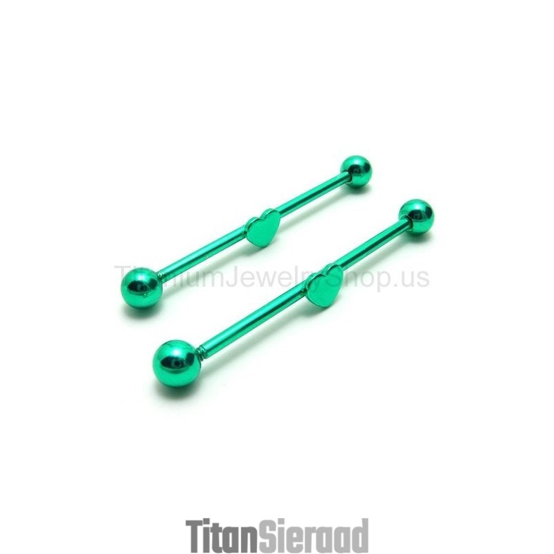 Met Hartvormige Magische Stok Titanium Oorbellen Met Hartvormige Magische Stok Titanium Oorbellen