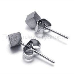 Zilveren Roos Titanium Oorbellen